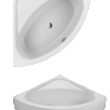 hoekbaden rond en hoekig